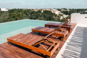 Restful Condo Deal Perfect for Large Groups Fantastic Rooftop Terrace Lounge & Pool in Tulum